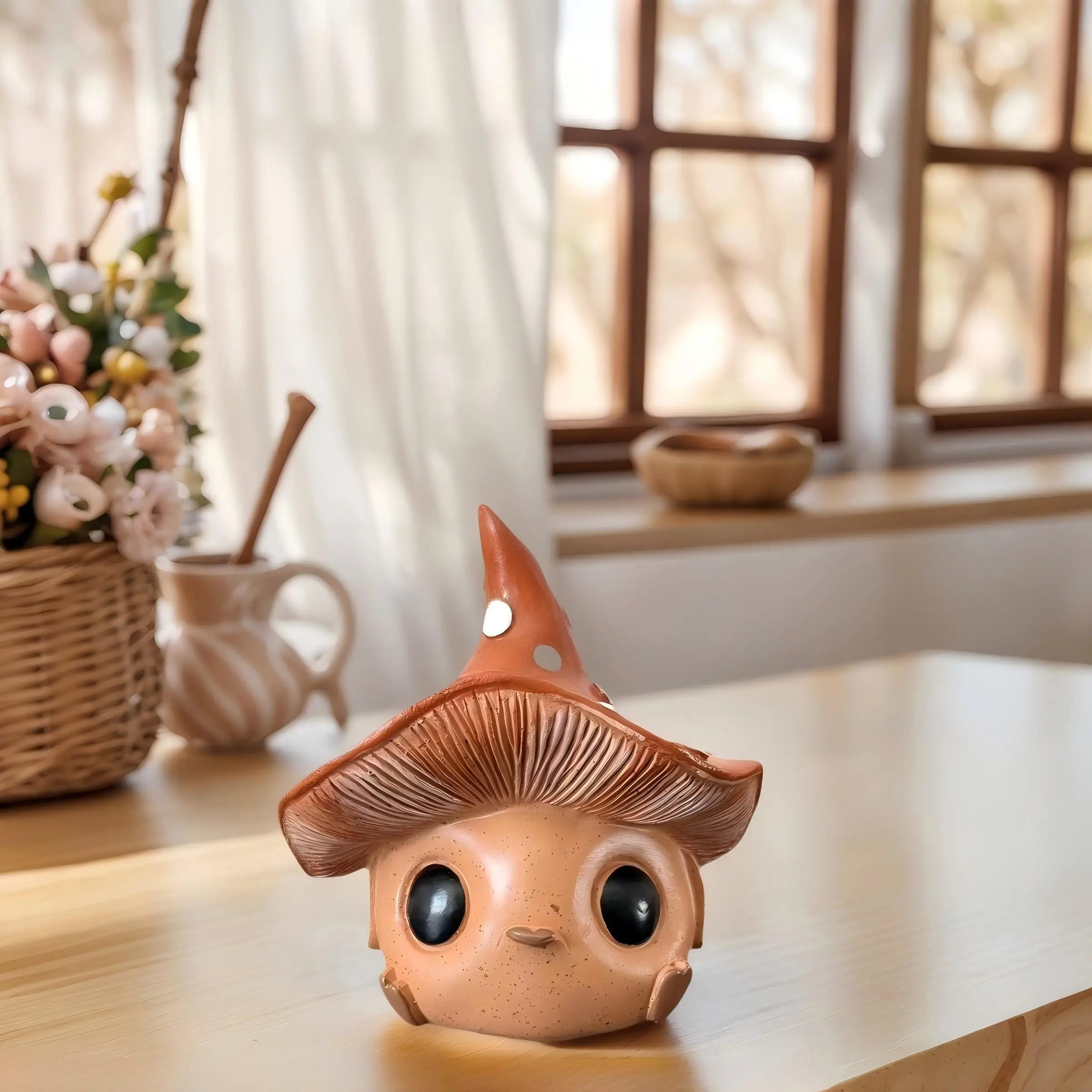 Whimsical Mushroom Elf Resin Figurine 1 Whimsical Mushroom Elf Resin Figurine