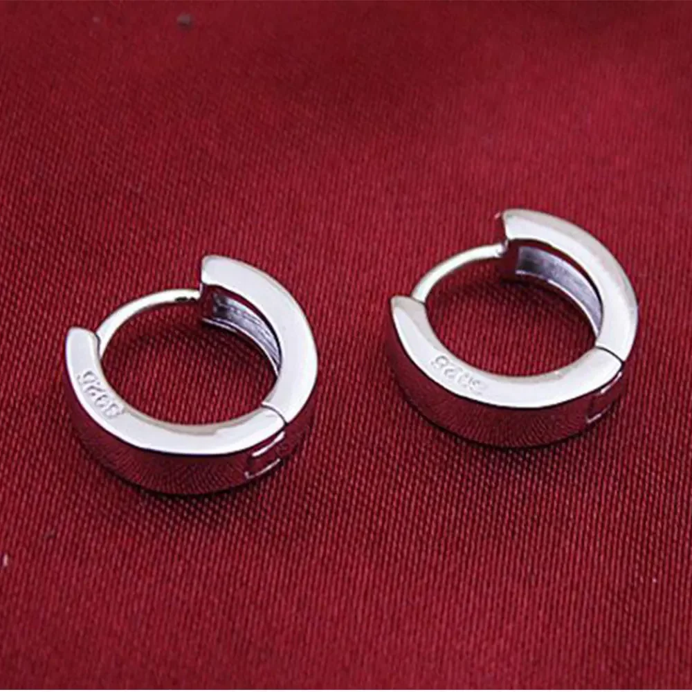 Sterling Silver Round Hoop Earrings 4 Sterling Silver Round Hoop Earrings - Image 4