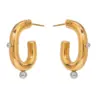 Bold Gold and Silver Stainless Steel Earrings
