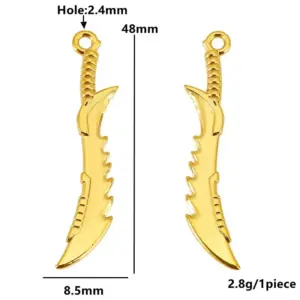 Stainless Steel Knightly Sword Charm Set 14 S5602e84f6c8242b7bb2d7ca317955653G