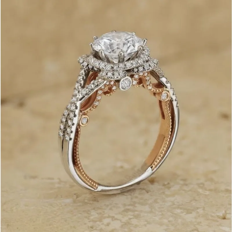 Women's Rose Gold Zircon Fashion Ring 3 Women's Rose Gold Zircon Fashion Ring - Image 3