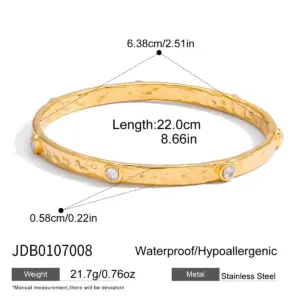 Stainless Steel Gold Zircon Bracelet for Women 17 S5631fb3c883946d4b4e10a40580d09acV