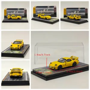 Diecast RX-7 Model 1:64 Scale White & Yellow 16 S56379db4cf0c40f5ac6f17c6eb83ef915