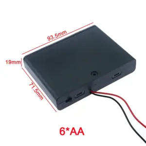 Black AA Battery Storage Case with 8 Slots 19 S564f9c2eb5ba4ec58b819dc369cba834E