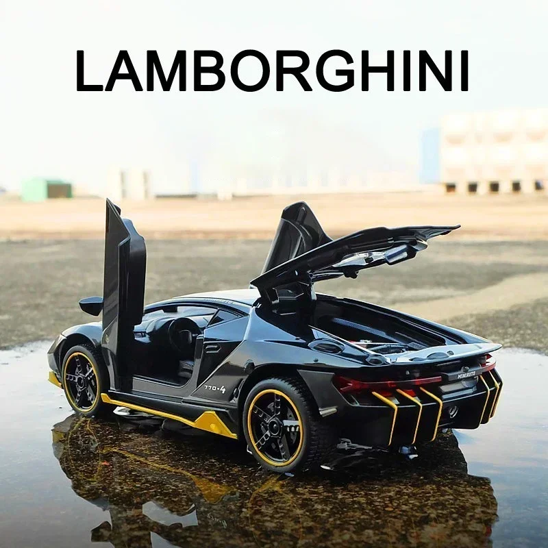 White Lamborghini LP770-4 Diecast Model 1:32 Scale 2 White Lamborghini LP770-4 Diecast Model 1:32 Scale - Image 2