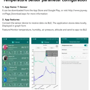 Black BLE Indoor/Outdoor Temperature Sensor 8 S56a2eae91dbe4d8e8c88d19b732b0977u