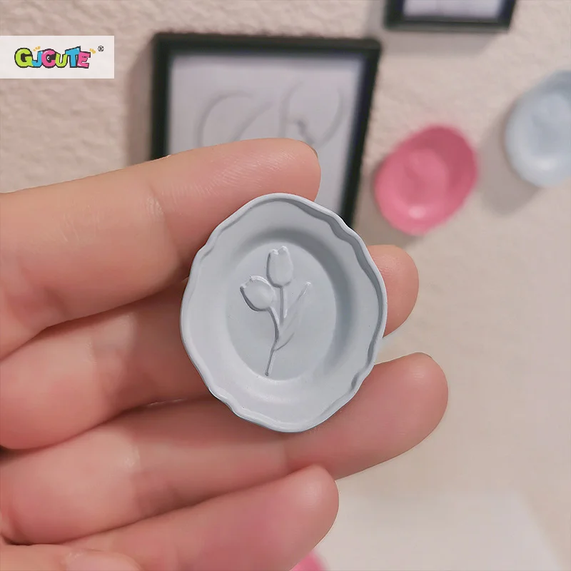 Miniature Dollhouse Food Plate Set with Floral Design 5 Miniature Dollhouse Food Plate Set with Floral Design - Image 5