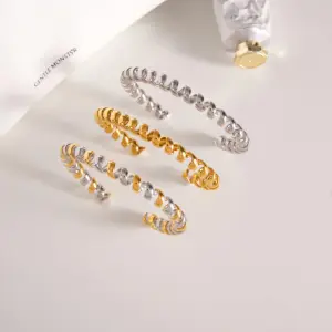 Stainless Steel Gold Spiral Bangle for Women 14 S5737e842648745f7a9e2d4d450b8a9ccg