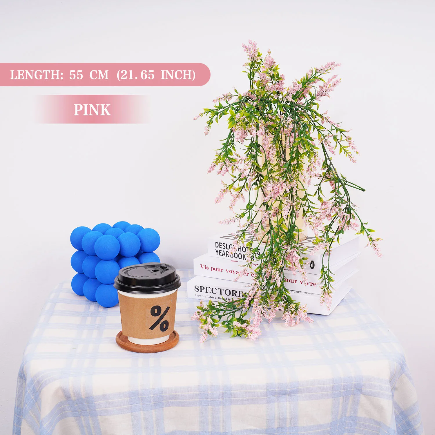 Artificial Pink Flower Vine Garland for Decor 10 Artificial Pink Flower Vine Garland for Decor - Image 10