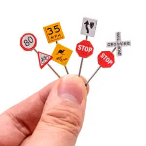 Miniature Traffic Signs Set for Dioramas 12 S5757f6fd089d4031bb852859a0898662O