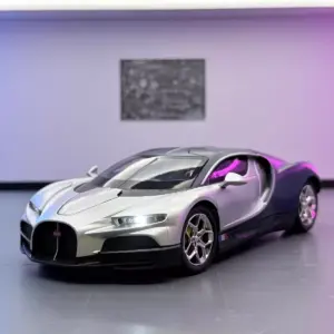 Silver Diecast Sports Car Model with Light & Sound 12 S5766a1f6c8644ccf8ffbd1910b69cec9j