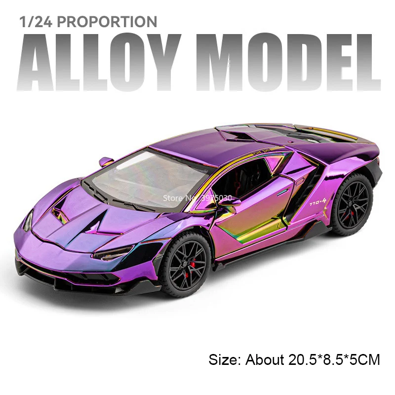 Iridescent 1:24 Lamborghini LP770-4 Diecast Model 9 Iridescent 1:24 Lamborghini LP770-4 Diecast Model - Image 9