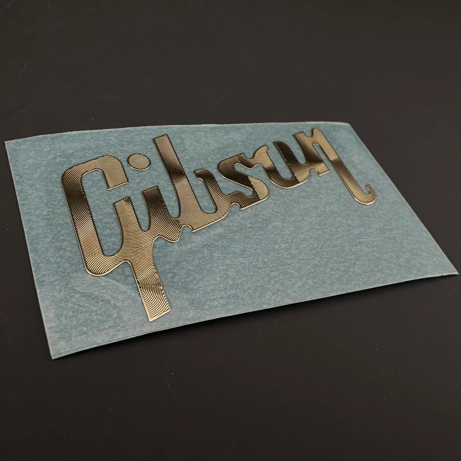 Gold Metal Decal for Gibson Guitar Peghead 3 Gold Metal Decal for Gibson Guitar Peghead - Image 3