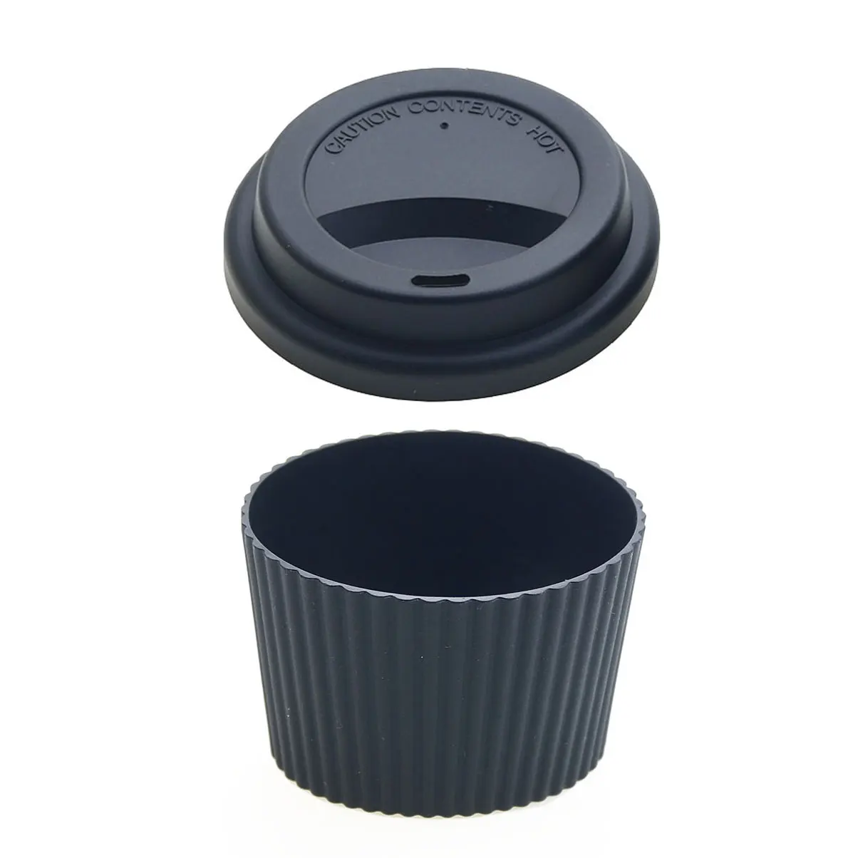 Silicone Cup Sleeve and Lid Set for 8.5-9 cm Cups 8 Silicone Cup Sleeve and Lid Set for 8.5-9 cm Cups - Image 8