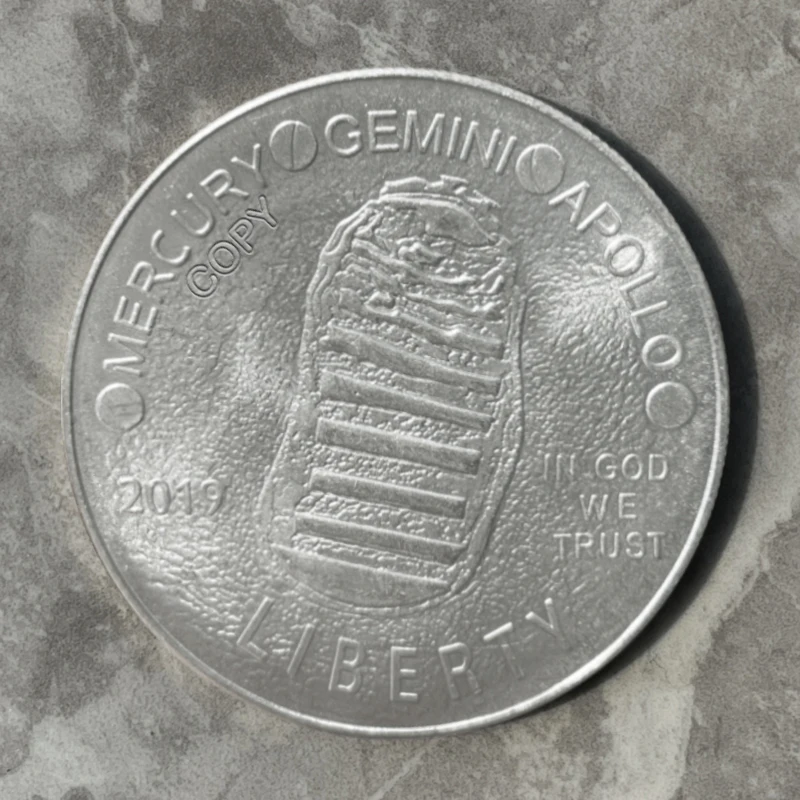 2019 US Moon Landing Copper Commemorative Coin 2 2019 US Moon Landing Copper Commemorative Coin - Image 2