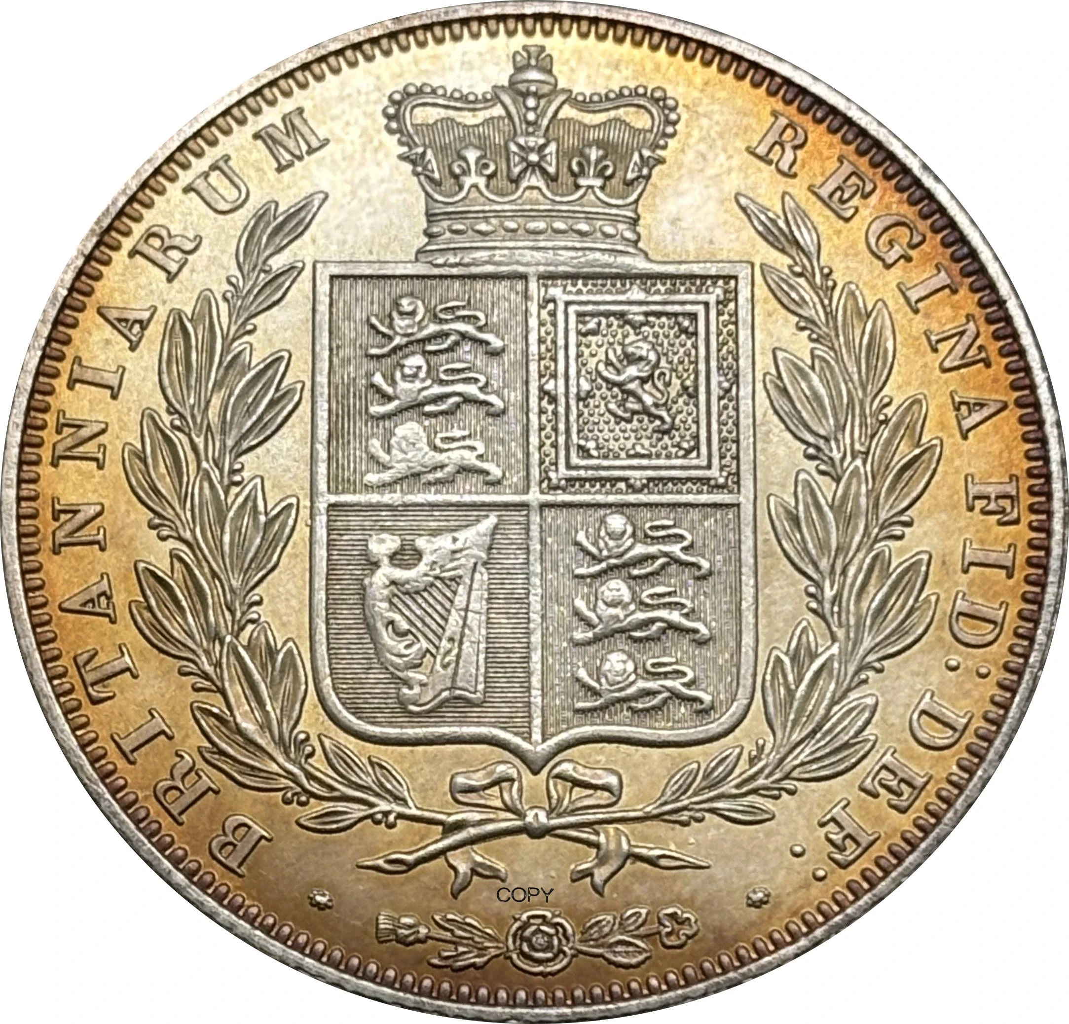 Vintage 1851 Victoria Half Crown Replica Coin 4 Vintage 1851 Victoria Half Crown Replica Coin - Image 4