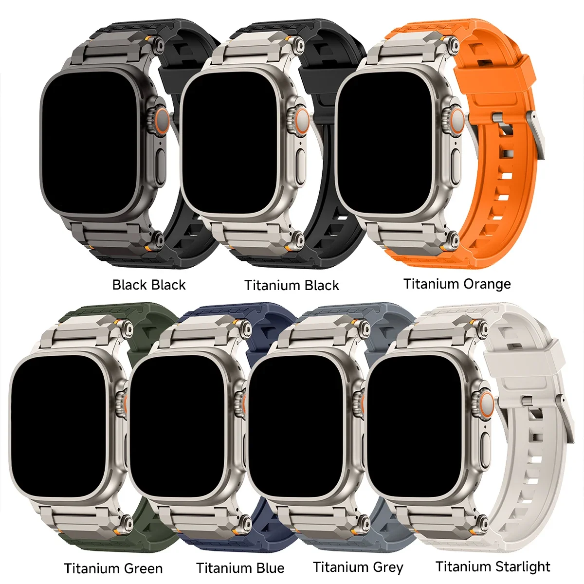 Titanium Orange Silicone Strap for Apple Watch 2 Titanium Orange Silicone Strap for Apple Watch - Image 2