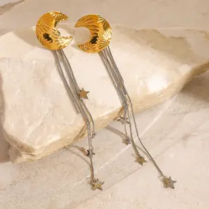 Stainless Steel Celestial Drop Earrings 12 S584742da6d5a4631b88579a22ab9bf4bC