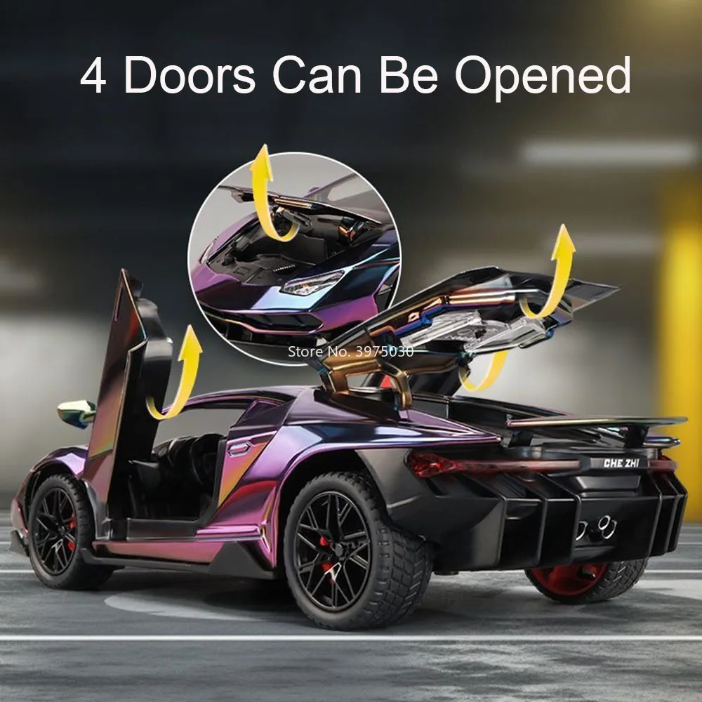 Iridescent 1:24 Lamborghini LP770-4 Diecast Model 6 Iridescent 1:24 Lamborghini LP770-4 Diecast Model - Image 6