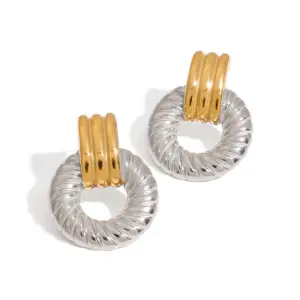 Stainless Steel Gold Geometric Earrings 12 S58bd9769487641b58a2e8cbc0223755cb