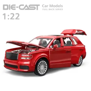 Red 1:22 Scale Diecast SUV Model for Collectors