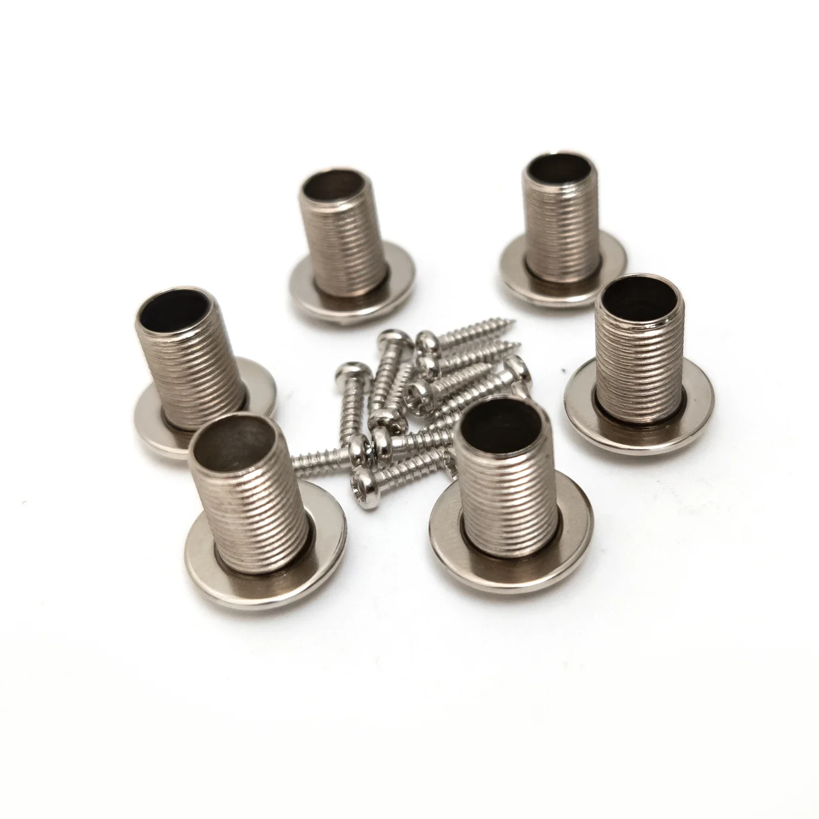 Vintage Chrome Guitar Tuner Set with Ivory Heads 4 Vintage Chrome Guitar Tuner Set with Ivory Heads - Image 4