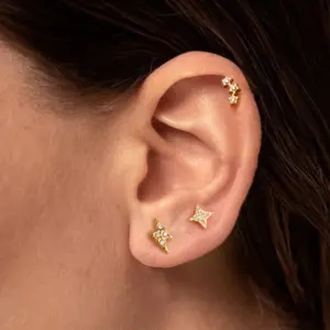 Gold-Tone Stainless Steel Earring Set for Women 8 S593099df8c7c47bea93c0f9154a3dd9cw