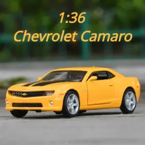 Bright Yellow Chevrolet Camaro Diecast Model 1:36 Scale