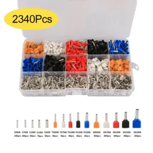 Electrical Crimp Terminal Kit with 2,340 Connectors 11 S594bc61baa34477080638989afdbce00q
