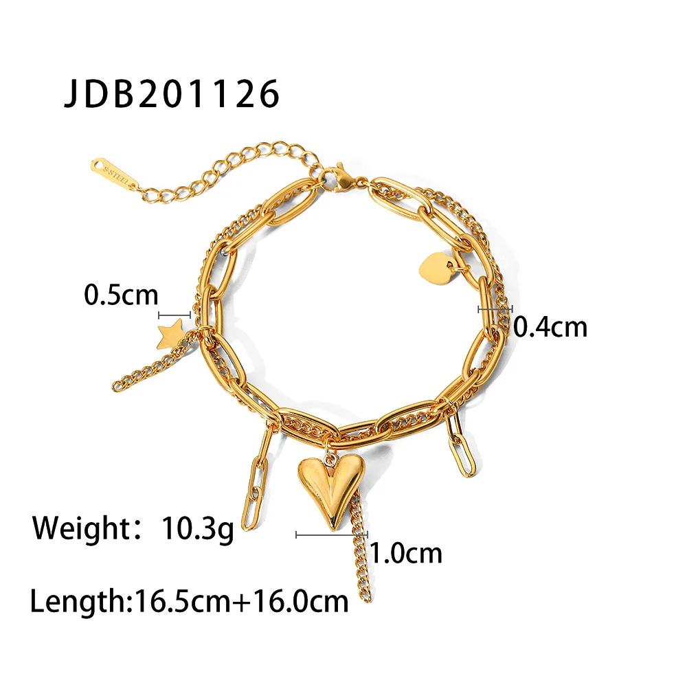 Stainless Steel Double-Layer Chain Bracelet 7 Stainless Steel Double-Layer Chain Bracelet - Image 7