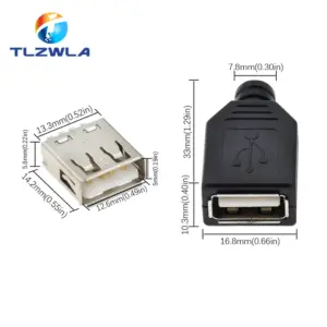 10-Pack USB Type-A Male & Female Connectors Set 13 S5966f092efe04167be426f9a7edf03dea