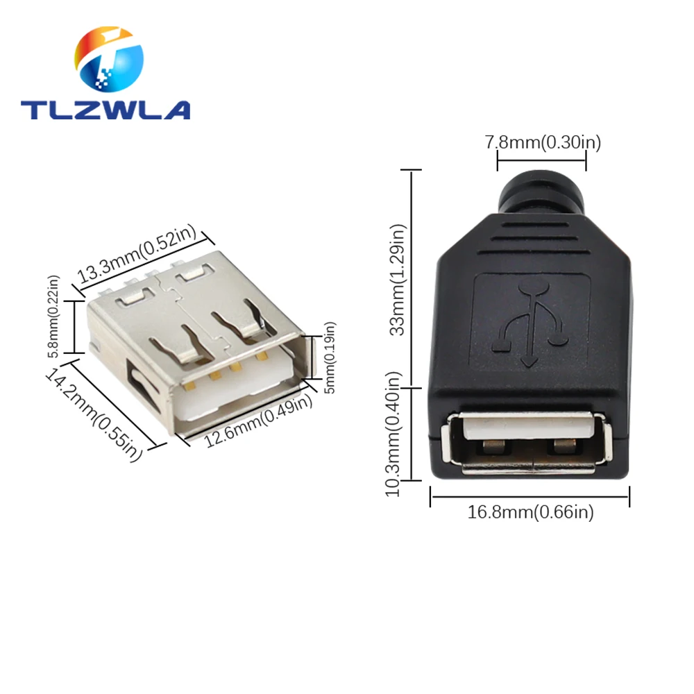 10-Pack USB Type-A Male & Female Connectors Set 6 10-Pack USB Type-A Male & Female Connectors Set - Image 6