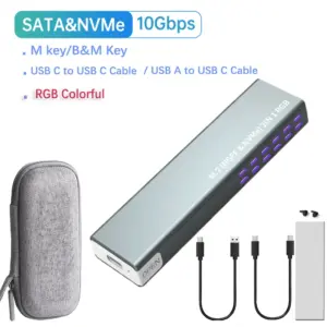 RGB M.2 SSD Enclosure for High-Speed Storage 19 S598be9cb638c4641a875e73897e4329bo