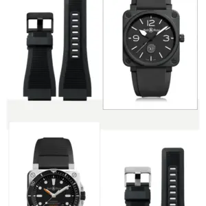 Silicone Watch Strap for BELL&ROSS BR01 BR03 8 S599905048fe748bfadaed770f213edb1b