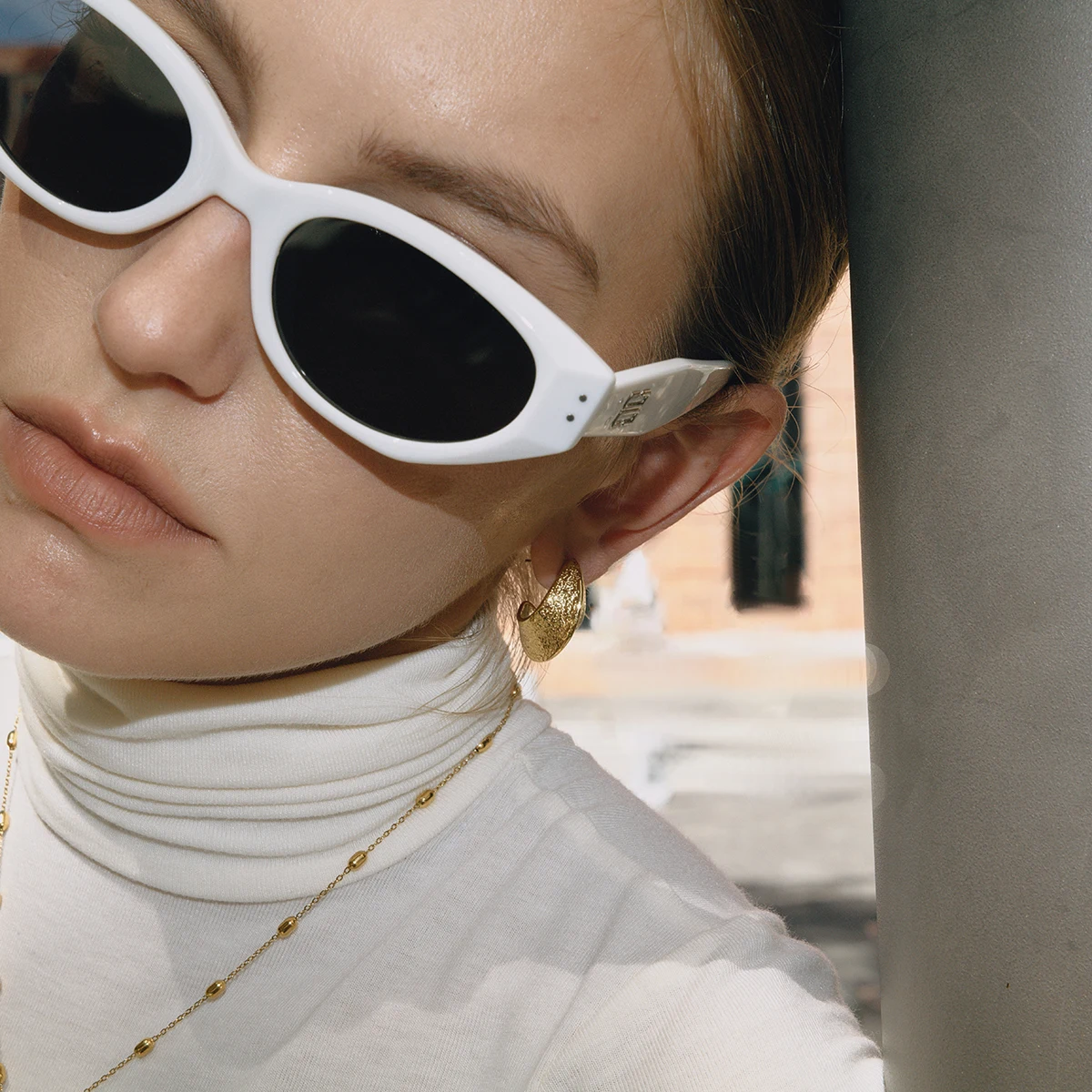 Stainless Steel Moon-Shaped Earrings 4 Stainless Steel Moon-Shaped Earrings - Image 4