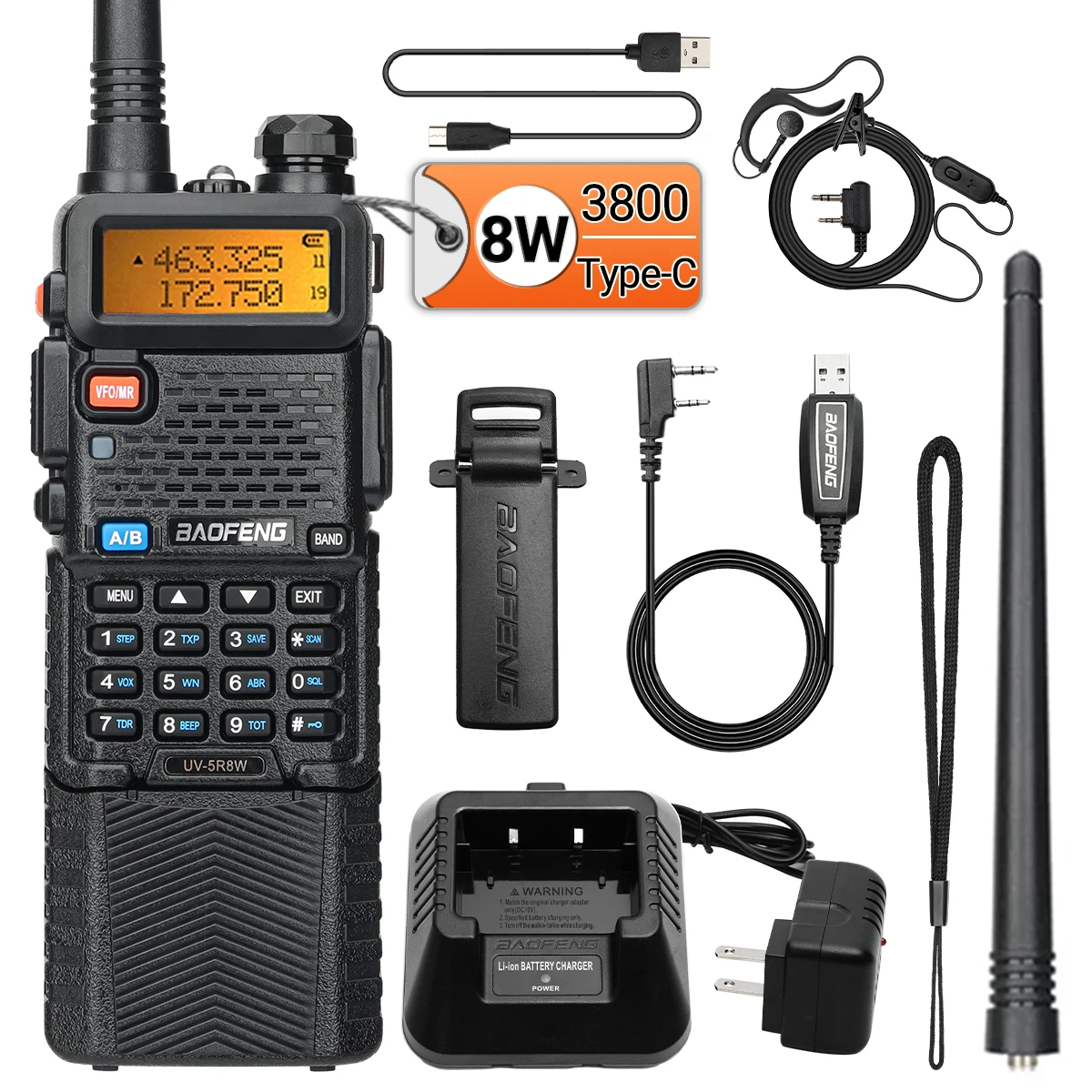 Baofeng UV-5R Dual-Band Walkie-Talkie 8W 10 Baofeng UV-5R Dual-Band Walkie-Talkie 8W - Image 10
