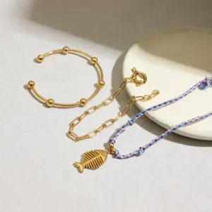 Ocean-Inspired Stainless Steel Fish Bone Bracelet 12 S59d879fde3f948d1864b055ea5744587B