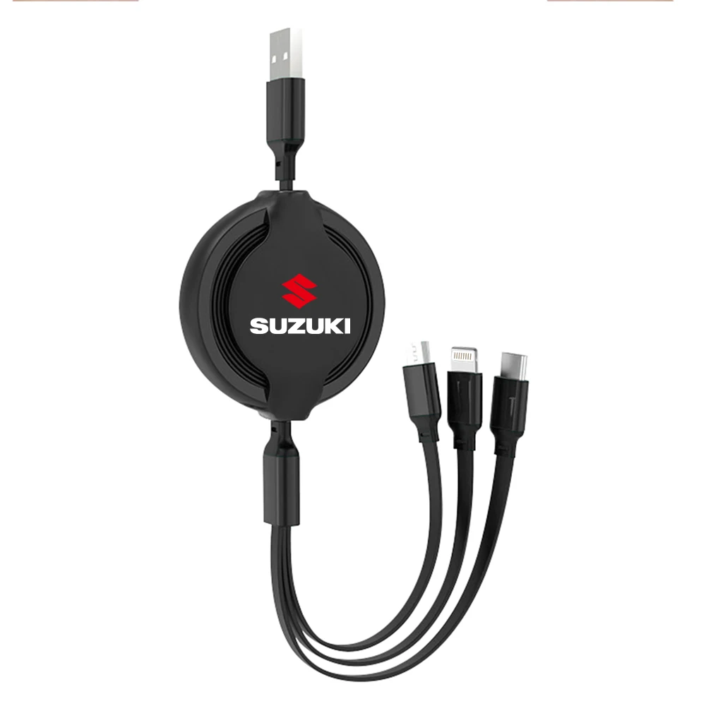 Colorful Suzuki Retractable 3-in-1 USB Cable 9 Colorful Suzuki Retractable 3-in-1 USB Cable - Image 9