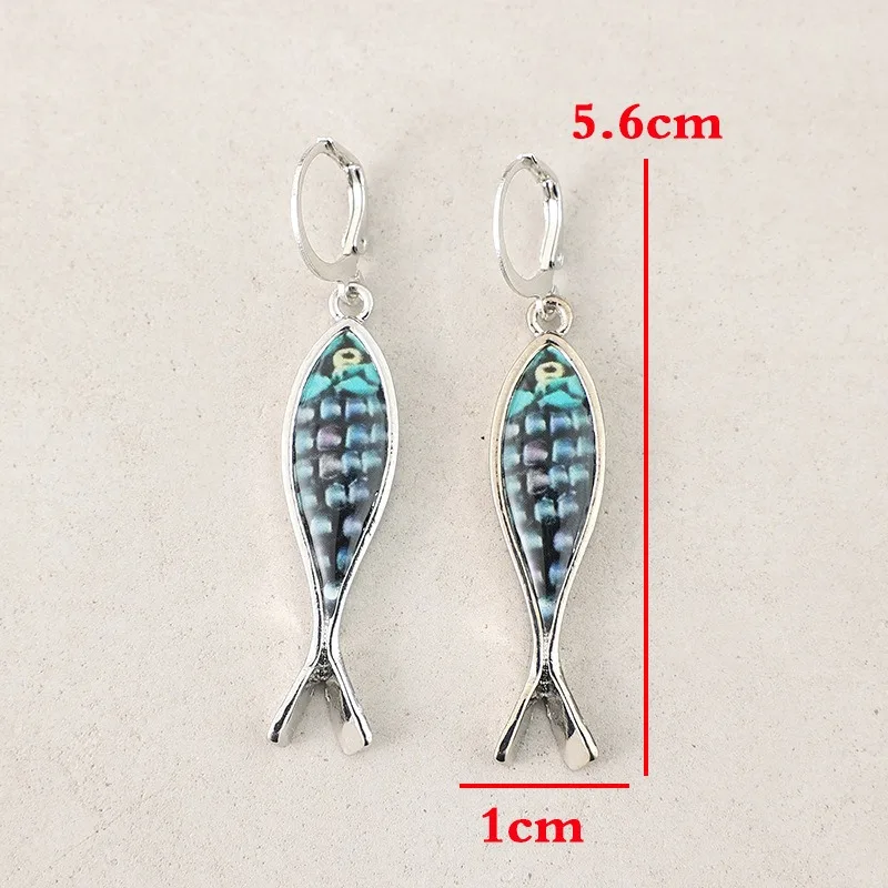 Vintage Fish-Shaped Silver Earrings for Women 3 Vintage Fish-Shaped Silver Earrings for Women - Image 3