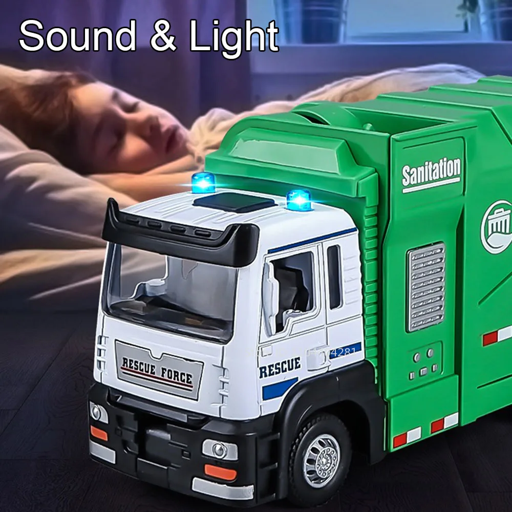 1:50 Scale Alloy Sanitation Garbage Truck Model 4 1:50 Scale Alloy Sanitation Garbage Truck Model - Image 4