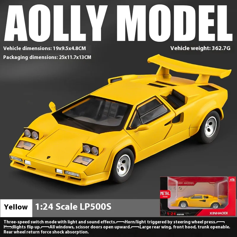 Yellow LP500S Diecast Model Car 1:24 Scale 7 Yellow LP500S Diecast Model Car 1:24 Scale - Image 7