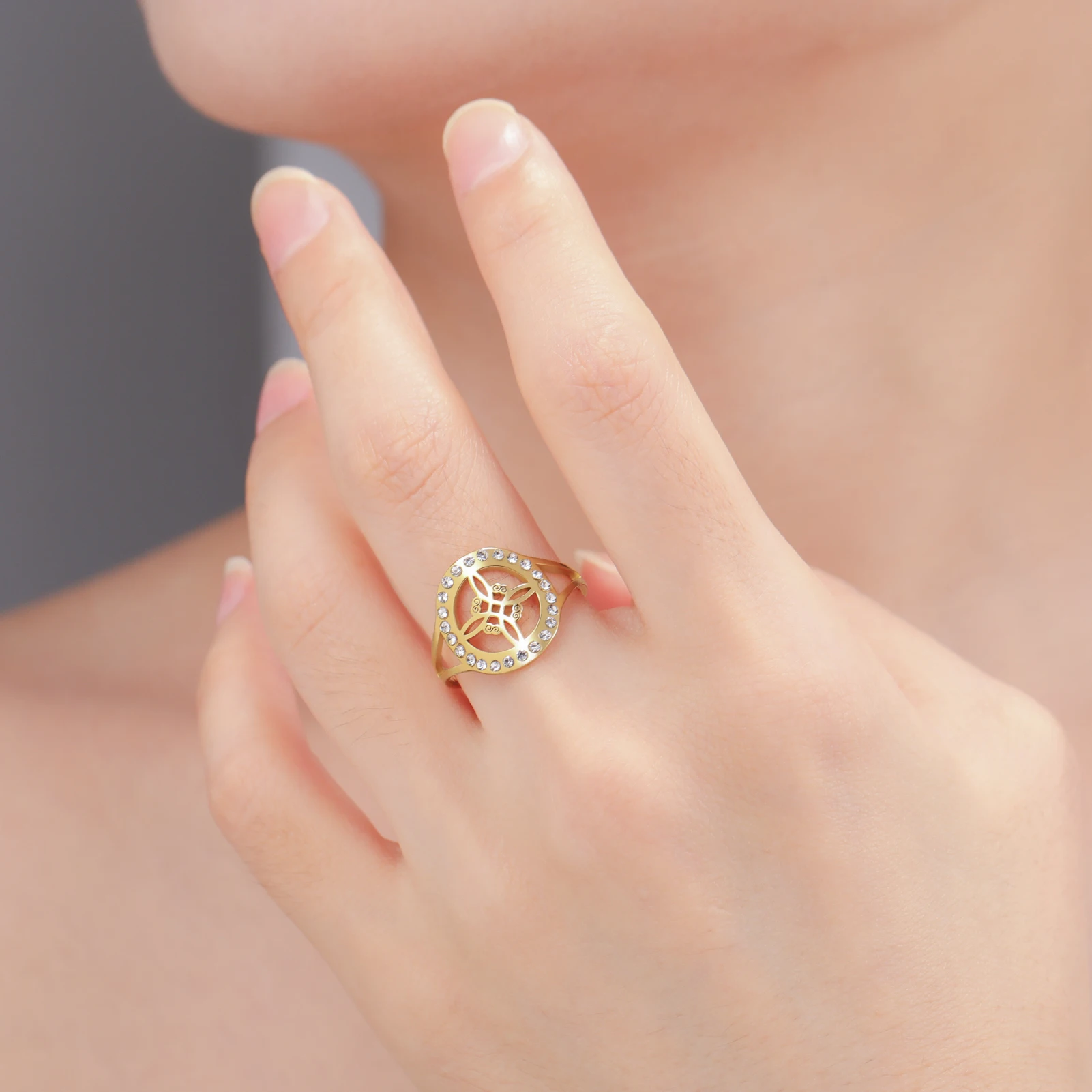 Elegant Adjustable Witch Knot Ring 6 Elegant Adjustable Witch Knot Ring - Image 6