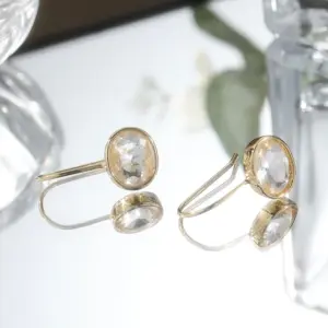 Gold Drop Earrings with Cubic Zirconia 9 S5a83b15d63724374b96ce1087c3de4c0N