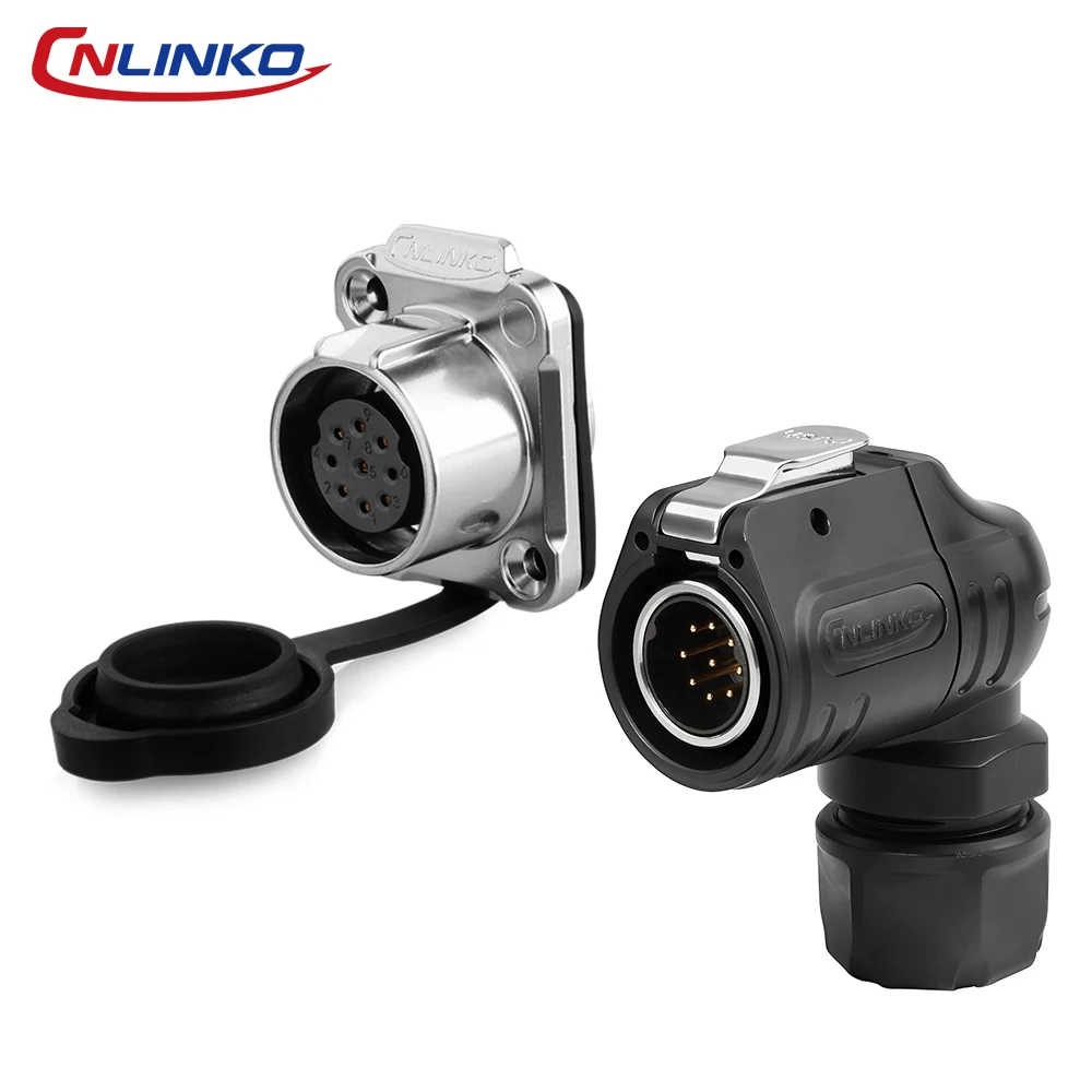 Industrial Waterproof LP20 90° Connector with Multiple Pins 10 Industrial Waterproof LP20 90° Connector with Multiple Pins - Image 10