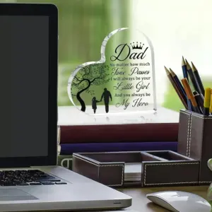 Heart-Shaped Acrylic Plaque for Fathers 10 S5a9083add445498b9b5153a363c9f346i