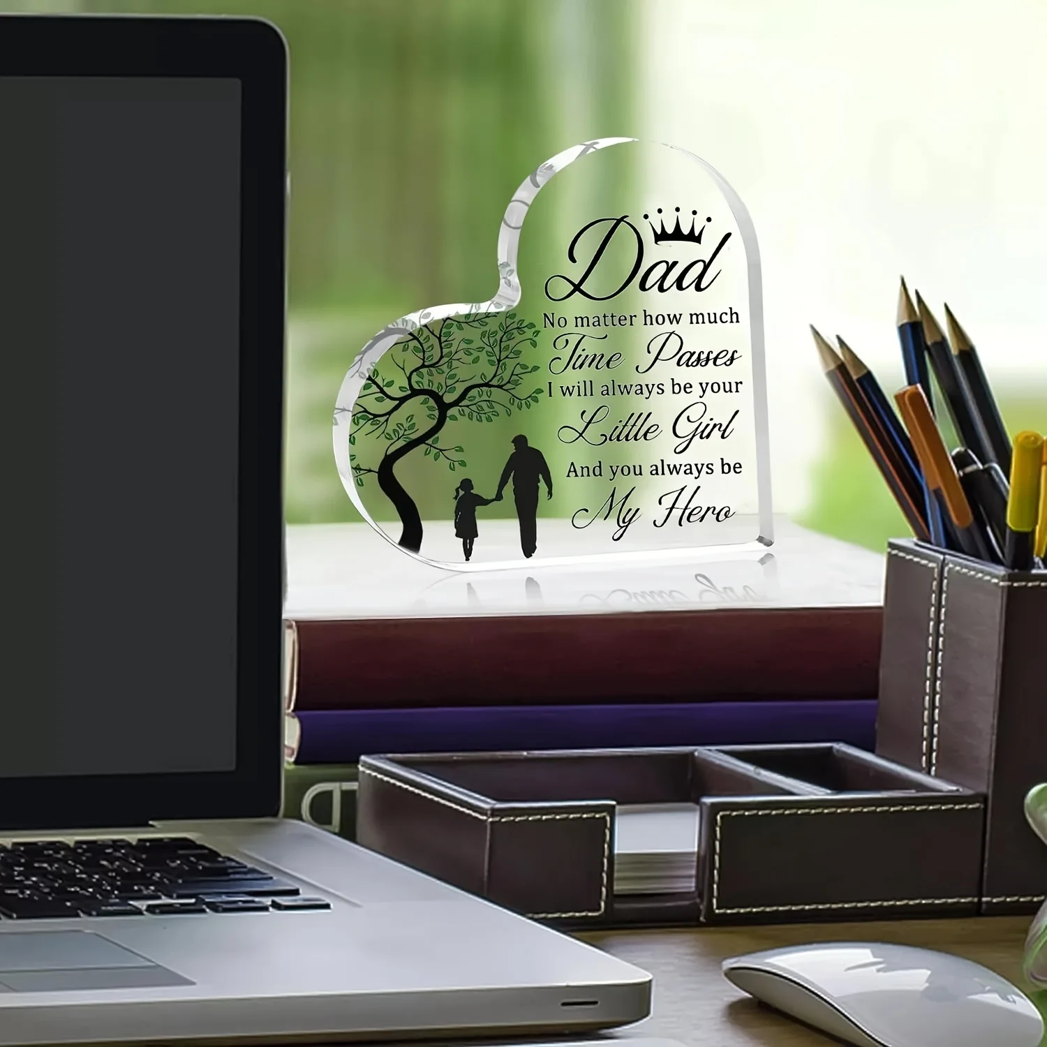 Heart-Shaped Acrylic Plaque for Fathers 5 Heart-Shaped Acrylic Plaque for Fathers - Image 5