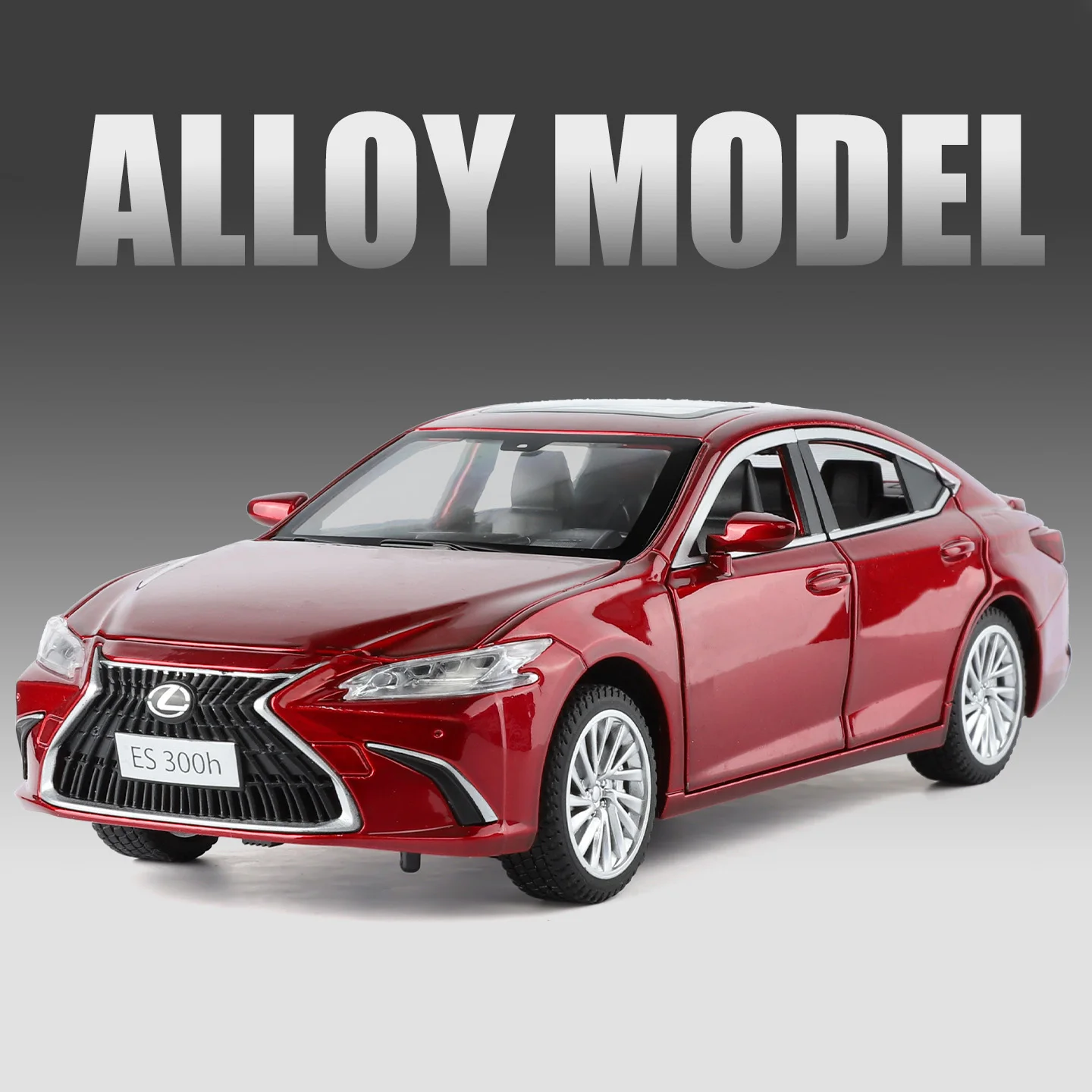 Black Lexus ES 300h 1:24 Scale Diecast Model 8 Black Lexus ES 300h 1:24 Scale Diecast Model - Image 8