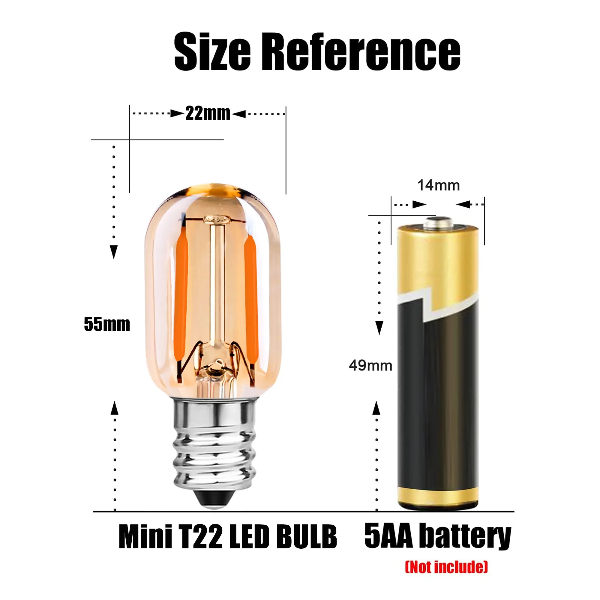 Vintage LED Filament Bulb Set 50 E12/E14 2200K 5 Vintage LED Filament Bulb Set 50 E12/E14 2200K - Image 5