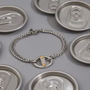 Stainless Steel Geometric Link Bracelet 12 S5b1c982950bf45efa67ea0d09d0040c5j