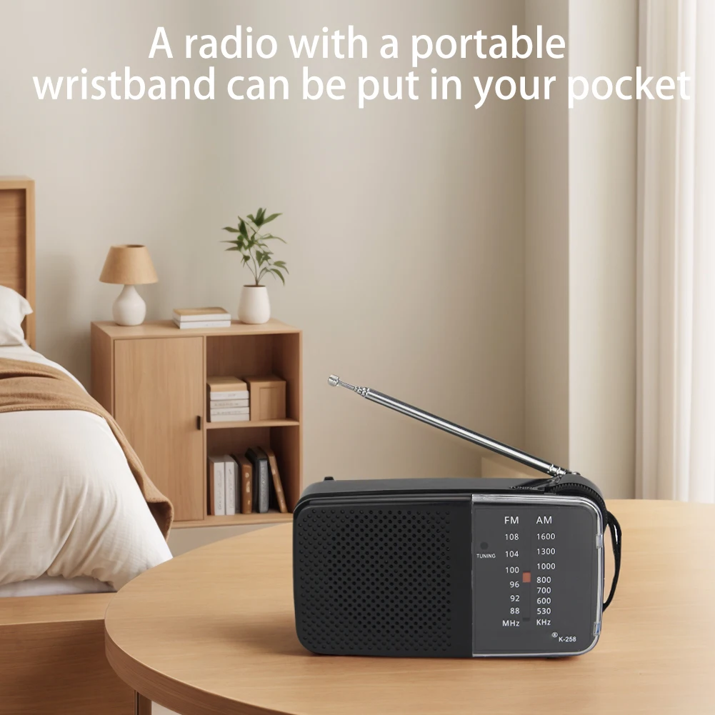 Portable AM/FM Radio with Retractable Antenna 3 Portable AM/FM Radio with Retractable Antenna - Image 3